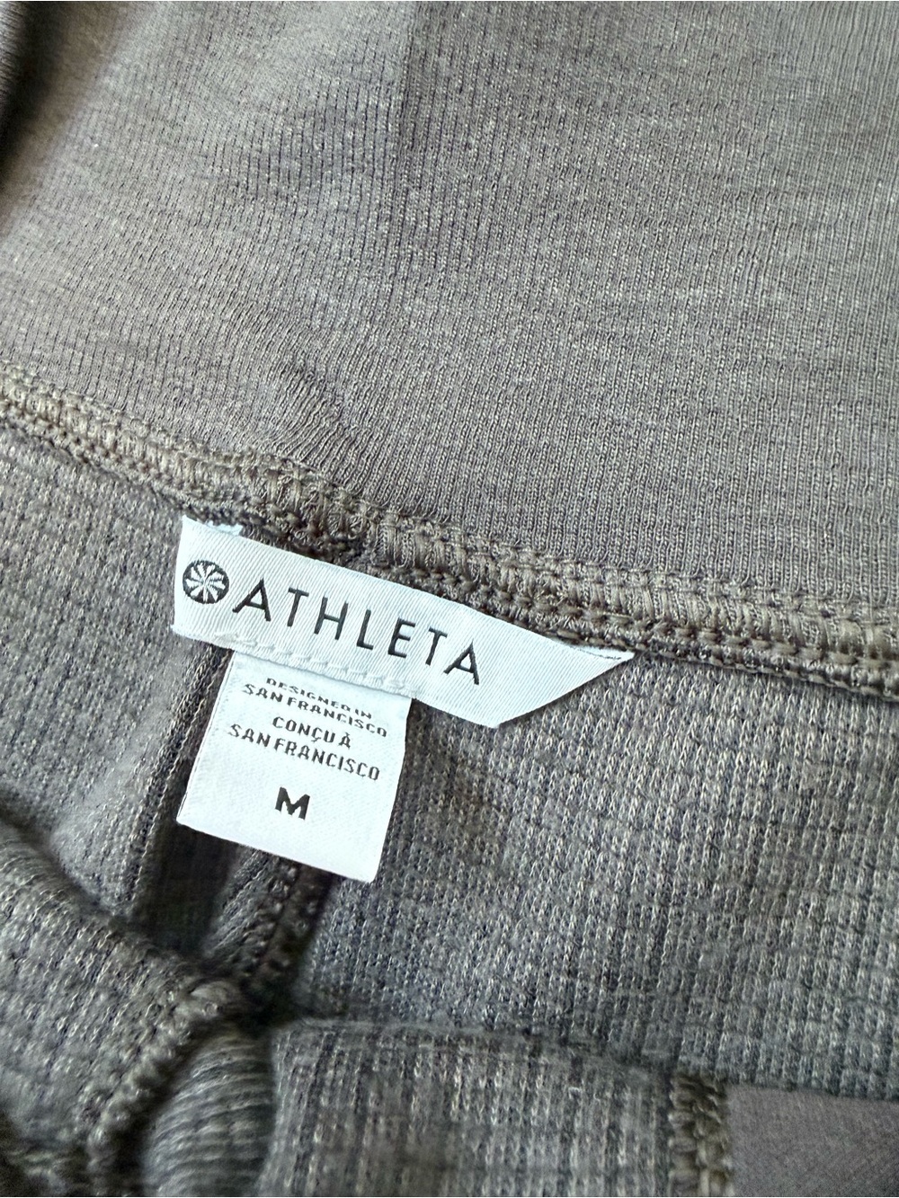 Athleta Coaster Luxe High Rise Jogger Pants Women’s Size M Waffle Knit Cozy - Picture 8 of 10